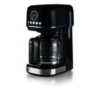 Ariete Cafetière filtre 1396 – 15 tasses, carafe en verre trempé, base chauffante, écran LCD – Noir