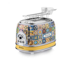 Ariete 155 Positano 810 W, Métal, Bleu et Jaune, 2 tranches