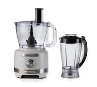 Ariete 1782 Gourmet Pro Moderna Robot de cuisine, hachoir 3 l, mixeur 2 l, 2 vitesses + Pulse, set de couteaux + disque en acier inoxydable, accessoires pour presse-agrumes, blanc