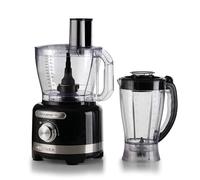 Ariete 1782 Gourmet Pro Moderna Robot de cuisine, hachoir 3 l, mixeur 2 l, 2 vitesses + Pulse, set de couteaux + disque en acier inoxydable, accessoires pour presse-agrumes, noir