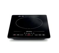 Ariete 1997 Plaque à induction simple portable, Vitrocéramique, 2000W, 10 niveaux de puissance, Minuterie jusqu'à 4 heures, Sécurité enfant, 5 programmes, Noir