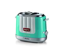 Ariete 206 Hot Dog Maker Party Time, Hot Dog Maker, 650 W, 5 niveaux de cuisson, 4 espaces de cuisson, éjection automatique, bleu clair