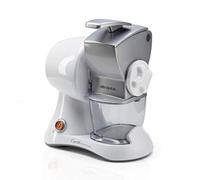 Ariete 448 Gratì Professional - Râpe électrique avec rouleau professionnel, Récipient amovible avec bouchon fraîcheur, 130W, Blanc / Argent