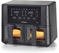 Ariete 4631 Friteuse à air double 9L, 2400W, Capacité totale 9L, 11 programmes, Multifonction, Jusqu'à 3,6 kg d'aliments frits, Température jusqu'à 200°C, Double panier, Noir