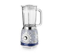 Ariete 583 Capri, Blender Mixeur Électrique en Verre de 1,5 Litres, 4 Vitesses + Pulse avec Fonction Broyeur de Glace, 4 Lames en Acier Inox, 1000 Watts, Smoothies, Milkshakes et Granités