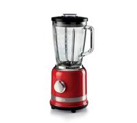 Ariete 585 Mixeur moderne, 1000 W, capacité 1,5 L, 4 vitesses + fonction pulse, tasse en verre gradué, 4 lames en acier inoxydable, rouge
