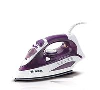 Ariete 6235 fer à repasser, pour repassage à sec et à la vapeur, avec plaque en céramique, d’une puissance de 2000 W - Pourpre et blanc