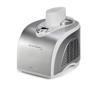 Ariete 693 Gran Gelato Machine à Glace Auto-Refroidissante en Métal avec Compresseur, Glace Artisanale et Sorbets, Panier Amovible 1 L, Ecran LCD, Blanc/Argent