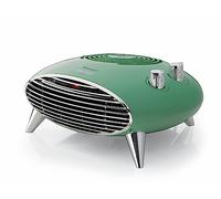 Ariete 8211 Chauffage de table, chauffage électrique, 2000W, thermostat, silencieux, grille et pieds chromés, vert