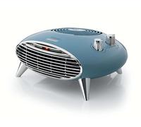Ariete 8211 Chauffage de table, chauffage électrique, 2000W, thermostat, silencieux, grille et pieds chromés, bleu clair