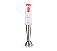 Ariete 881 Pimmy 200 - Mixeur plongeant, 200 watts, Tige amovible en acier inoxydable, Blanc / Orange et Acier inoxydable