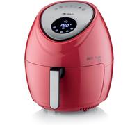 Ariete Airy Fryer XXL 4618, Friteuse à Air 7 Litre, Minuterie 60 Minutes, Ecran LCD et Tactile avec 7 Modes de Cuisson, Température Maximale 200° C, Capacité 2.5kg, 1800W, Red