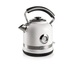 Ariete, Bouilloire Electrique Moderna 2854, Bouilloire Electrique en Acier Inoxydable avec Thermomètre et Niveau d'Eau Visible, Socle Sans Fil 360°, Arrêt Automatique, Capacité 1.7 L, 2000W, Blanc