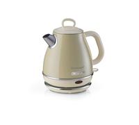 Ariete Bouilloire Vintage 2868, Bouilloire Électrique avec Base 360° Sans Fil, Arrêt Automatique, Capacité 1 L, Acier Inoxydable, 1600W, Beige