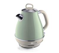 Ariete Bouilloire Vintage 2869, Bouilloire Électrique avec Niveau D'Eau Visible, Base Sans Fil 360°, Arrêt Automatique, Filtre à Thé, Capacité 1,7 L, Acier Inoxydable, 2000W, Vert