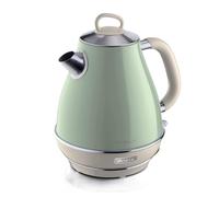 Ariete Bouilloire Vintage 2869, Bouilloire Électrique avec Niveau D'Eau Visible, Base Sans Fil 360°, Arrêt Automatique, Filtre à Thé, Capacité 1,7 L, Acier Inoxydable, 2000W, Vert