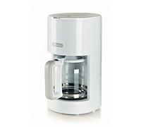Ariete Breakfast 1395 Machine à Café à Filtre, Cafetière Américaine, Jusqu'à 12 Tasses, Indicateur de Niveau d'Eau, Plaque Chauffante, Filtre et Porte-Filtre Lavables, Stop-Gouttes, Blanc