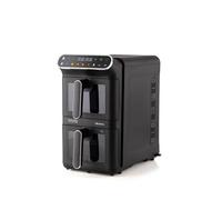 Ariete 4640/00 Air Fryer Vertical DUO Friteuse à air double verticale 2460 W, 11 l, deux tambours, synchronisation et dual, 6 programmes, fonction gril, jusqu'à 200 °C