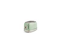 ARIETE Grille-pain 2 fentes 810W Acier Vert Vintage Retro Thermostat 6 positions