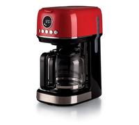 Machine à café filtre moderne Ariete 1396 Base chauffante pour café américain Écran LCD Rouge