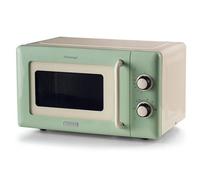Ariete Micro-ondes mécaniques vintage 800 W 20 L, 5 niveaux de puissance, minuterie de 30 minutes, signal de fin de cuisson, idéal pour chauffage, cuisson et décongélation (vert)