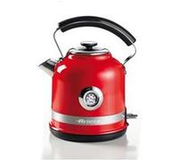 Ariete, Bouilloire Electrique Moderna 2854, Bouilloire Electrique en Acier Inoxydable avec Thermomètre et Niveau d'Eau Visible, Base sans fil 360°, Arrêt Automatique, Capacité 1.7 L, 2000W, Rouge