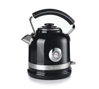Ariete, Moderna 2854, Bouilloire Electrique en Acier Inoxydable avec Thermomètre et Niveau d'Eau Visible, Socle Sans Fil 360°, Arrêt Automatique, Capacité 1.7 L, 2000W, Noir