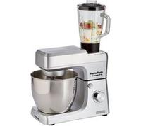 Ariete 1598 Pastamatic Gourmet Planetary, Pétrin avec Blender, Bol en Acier Inoxydable 7 L, Carafe en Verre 1,5 L, Fouet Électrique et Crochet, 1200 W, 6 Vitesses, Argent