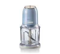 Ariete Hachoir électrique Vintage 438 – 2 vitesses, 4 lames inox, 600 ml, 400 W – Bleu clair