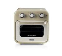 Ariete Vintage, 4632 Friteuse et Four 2en1, Capacité 16 L, Paniers et Rôtisserie en acier inoxydable, Température jusqu'à 230°, Minuterie 60 minutes, Double Verre, 1400W, Beige