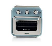Ariete Vintage, 4632 Friteuse et Four 2en1, Capacité 16 L, Paniers et Rôtisserie en Acier Inoxydable, Température jusqu'à 230°, Minuterie 60 minutes, Double Verre, 1400W, Bleu Clair