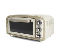 Ariete Vintage Four 979, Four Électrique avec 3 Positions de Cuisson, Four à Pizza de 30 cm, Température Maximale de 230°C, Minuterie, Grille en Acier Inoxydable, 1300W, Beige