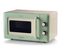 Ariete Micro-ondes mécanique vintage 800 W 20 L – 5 niveaux, minuterie 30 min (vert)