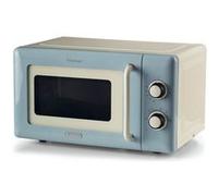 Ariete Micro-ondes mécaniques vintage 800 W 20 L, 5 niveaux de puissance, minuterie de 30 minutes, signal de fin de cuisson, idéal pour chauffage, cuisson et décongélation (bleu)