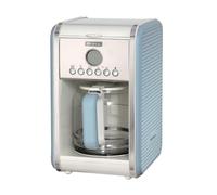 Ariete Vintage Machine à Café Americano 1342, Cafetière Filtre, Carafe en Verre Trempé, Jusqu'à 12 Tasses, Minuteur 24 Heures, Arrêt Automatique, Anti-Gouttes, Capacité 1.5 L, 2000W, Bleu Clair