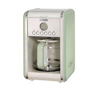 Ariete Vintage Machine à Café Americano 1342, Cafetière Filtre, Carafe en Verre Trempé, Jusqu'à 12 Tasses, Minuteur 24 Heures, Arrêt Automatique, Anti-Gouttes, Capacité 1.5 L, 2000W, Vert