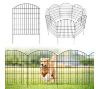 ARIFARO Lot de 5 Clôtures de Jardin Décoratives en Métal - Pas de Creuser - Clôture pour Animaux de Compagnie - Clôture Métallique Inoxydable pour Chien (81cm H X 71cm L (5 Panélés))