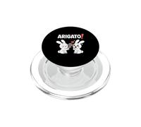 Arigato! Drôle Chibi Anime Bunny Kawaii Manga Comédie PopSockets PopGrip pour MagSafe