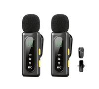 arimepi Mini microphone Lavalier Plug and Play sans fil pour iOS/Android, convient pour les interviews, les enregistrements vidéo, YouTube, TikTok et Blogging (portable)