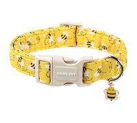 ARING PET Collier pour chien - Collier d'abeilles mignonne - Confortable - Jaune - Avec fermeture rapide en plastique - Pour garçons et filles