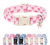ARING PET Collier pour chien fille, joli nœud rose pour chiot, chiens femelles de petite, moyenne et grande taille, pour photos quotidiennes en plein air, marche, randonnée, pique-nique, taille XL