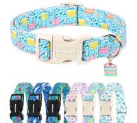 ARING PET Collier pour chien « Happy Birthday » - Joli gâteau bleu - Pour chiot, chiens de petite, moyenne et grande taille - Pour fête d'anniversaire de chien, séances photo, cadeaux de célébration