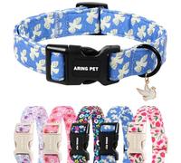 ARING PET Collier pour chien motif colombe de la paix - Motif oiseau de la paix - Bleu et blanc - Pour chiot de petite, moyenne et grande taille - L - Pour dressage quotidien en plein air