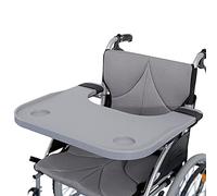 ArinkO Plateau amovible polyvalent pour les utilisateurs de fauteuil roulant, avec 2 porte-gobelets pratiques, adaptée pour les repos, la maison et les personnes handicapées, compatible avec les