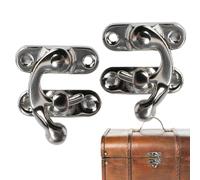 ARIOU Verrou antique, 2 loquets à gâchette rétro antique, crochet de verrouillage à boucle de boîte, verrous de style rétro, crochet gauche et droit de style vintage pour boîte à bijoux, boîte à