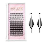 Arison Lashes Cils pré-fabriqués, faux cils russes, volume, duvet, naturels, œil de chat (Star Spire-D-8-15Mix)