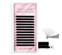 Arison Lashes Easy Fan Lashes Accessoires Extensions de cils Volume Extensions de cils Automatiquement Fleuri Cils Fleuris Auto-étirés Cils Russes(0.03 C Curl 9mm)