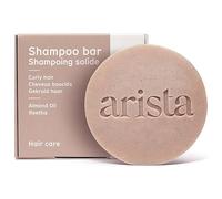 Arista Ayurveda Barre de shampooing avec huile d'amande douce pour cheveux bouclés, poudre de fruits Reetha et beurre de karité, hydratant pour cheveux bouclés, format voyage