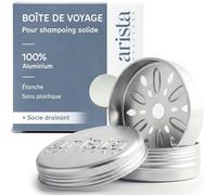 Arista Boite Shampoing Solide Aluminium, Boite a Savon Metal avec Couvercle et Drainage, Étanche, Solide, Compacte et Portable, Idéale pour Camping, Salle de Bain ou Salle de Sport