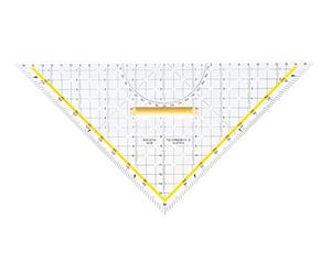Aristo - 1648 - Set Square - Triangle Equerre pour Dessin Technique - Hot Stamped - Plastique Transparent